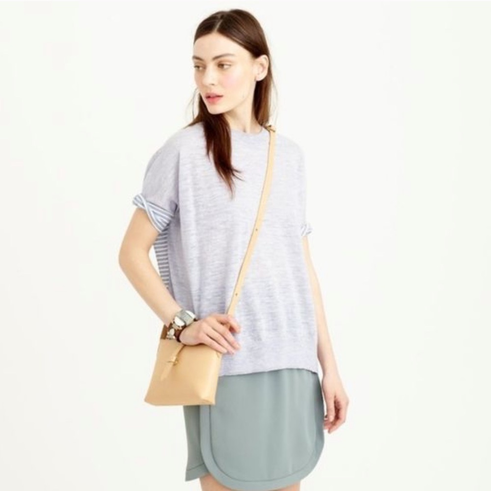 J. Crew Combo Sweater Lilac Stripe